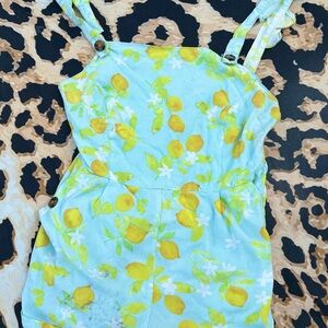 Beach Bunny Yellow Lemon Print romper